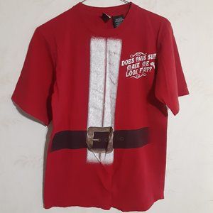 5/$20 Dec 25 Men's Short Sleeve Santa T Shirt S